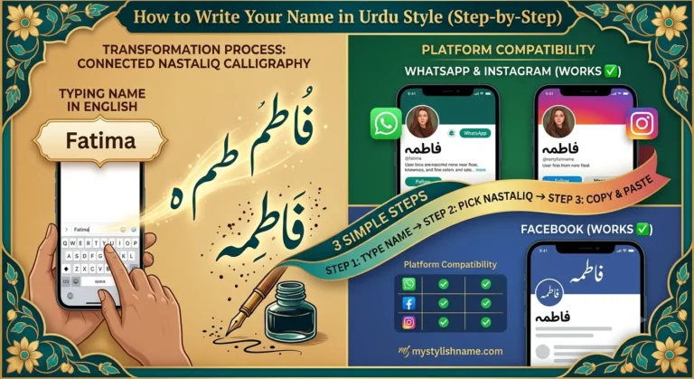 How to Write Your Name in Urdu Style (Step-by-Step) 3 What Urdu Style Writing Actually Means